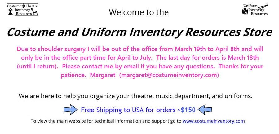 Costume Inventory Resources