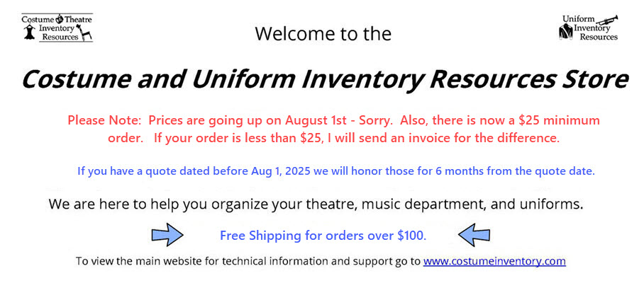 Costume Inventory Resources