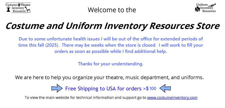Costume Inventory Resources