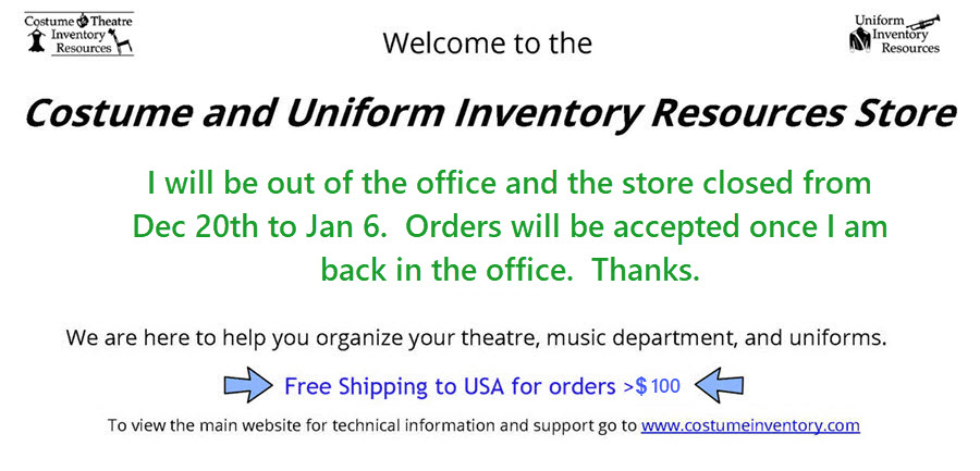 Costume Inventory Resources