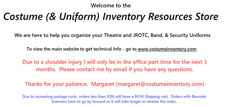 Costume Inventory Resources