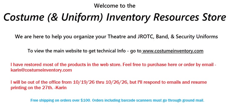 Costume Inventory Resources